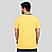 Men's Yellow Short Sleeve Cotton-lycra Polo