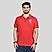 Men's Red 3D Lion Polo