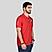 Men's Red 3D Lion Polo