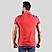 Men's Red Solid Cotton Polo