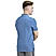 Men's Blue Solid Cotton Polo