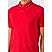 Men's Red Solid Cotton Polo