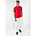 Men's Red Solid Cotton Polo