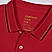 Men's Red Solid Cotton Polo