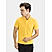 Men's Yellow Solid Cotton Polo