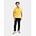 Men's Yellow Solid Cotton Polo