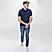 Men's Blue Luxury touch polo