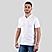 Men's White 3D Lion Polo