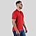 Men's Red 3D Lion Polo