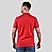 Men's Red 3D Lion Polo