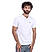 Men's Pique Flat Knit Collar Slim Fit Embroidery Solid Polo