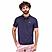 Men's Pique Flat Knit Collar Slim Fit Embroidery Solid Polo