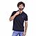 Men's Pique Flat Knit Collar Slim Fit Embroidery Solid Polo