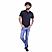 Men's Pique Flat Knit Collar Slim Fit Embroidery Solid Polo