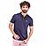 Men's Pique Flat Knit Collar Slim Fit Embroidery Solid Polo