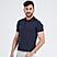 Men's Blue Solid Performance Polo