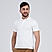 Men's White Solid Performance Polo