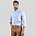 Men's Multicolor Oxford Pattern Wrinkle Free Shirt