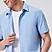 Men's  Cool Twill Full Opening Short Sleeve Front Button Garment Wash Shirt