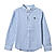 Junior Cotton Oxford Full Opening Long Sleeve Slim Fit Embroidery Garment Wash Shirt