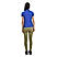 Women Blue 3D Lion Polo