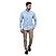 Men's Cotton Spandex Oxford Slim Fit Embroidery Shirt