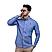 Men's Cotton Spandex Oxford Slim Fit Embroidery Shirt