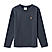 Kids' Velour Crew Neck Long Sleeve Embroidery Tee