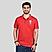 Men's Red 3D Lion Polo