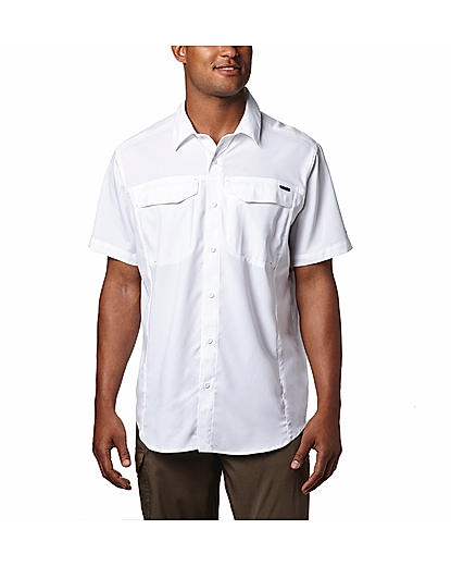 Columbia Mens White Omni-Wick Silver Ridge Lite  Short Sleeve Shirt