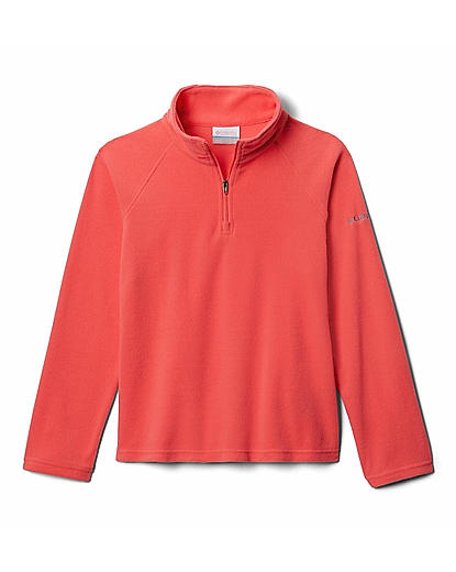 Columbia Kids Girls Red Glacial Fleece Half Zip Pullover