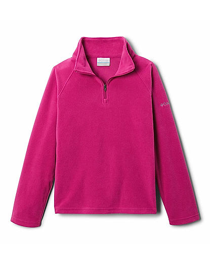 Columbia Kids Girls Red Glacial Fleece Half Zip Pullover