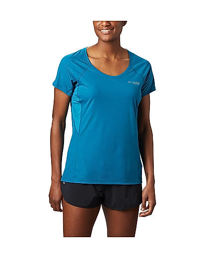 Columbia Women Green Titan Ultra II Short Sleeve T-Shirt