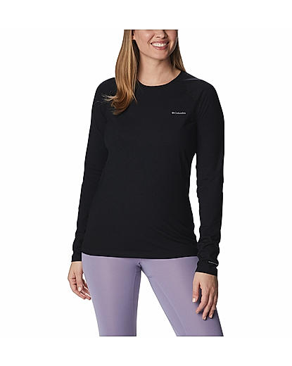 Columbia Womens Black Omni-Heat Infinity W Knit Long Sleeve Crew Thermal Top