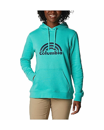 Columbia Womens Green Columbia Trek Graphic Hoodie