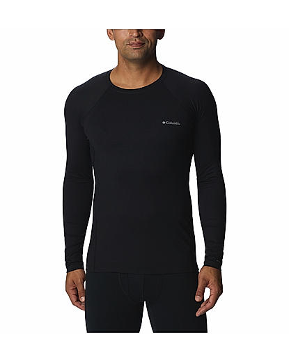 Columbia Mens Black Omni-Heat Reflective Heavyweight Stretch Long Sleeve Thermal Top