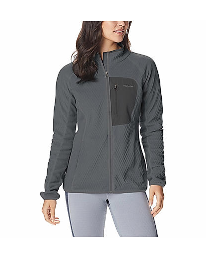 Columbia Women Grey W Outdoor Tracks Full Zip Fleece 