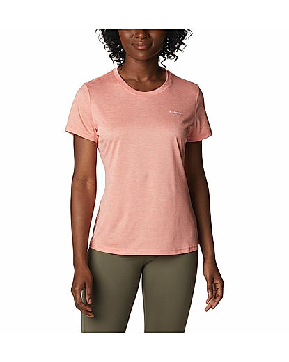 Columbia Womens Peach Omni-Wick Columbia Hike Short Sleeve Crew Tshirt