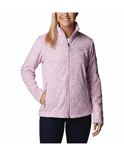 Columbia Womens Purple Fast Trek Printed Fleece Jacket