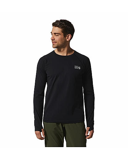 Mountain Hardwear Men Black Mountain Stretch Long Sleeve Thermal Wear (Anti-odor Baselayer)