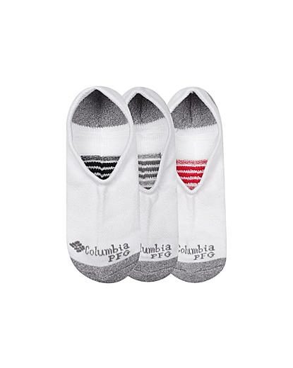 Columbia Men Pack of 3 Patterned Ankle Length PFG Accent Stripe Eclipse Liner Socks (Not Returnable)