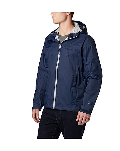 Columbia Men Navy Blue Evapouration Rain Jacket 