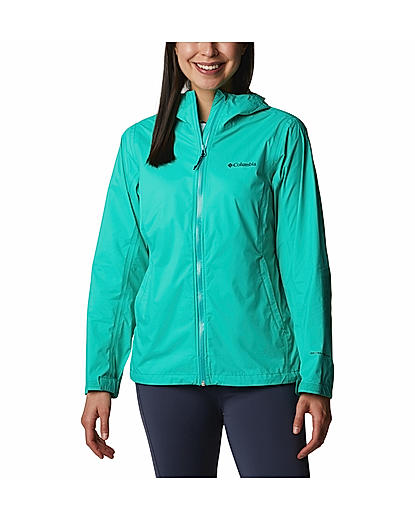 Columbia Womens Green Omni-Tech EvaPOURation Rain Jacket