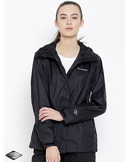 Columbia Women Black Arcadia II Rain Jacket 