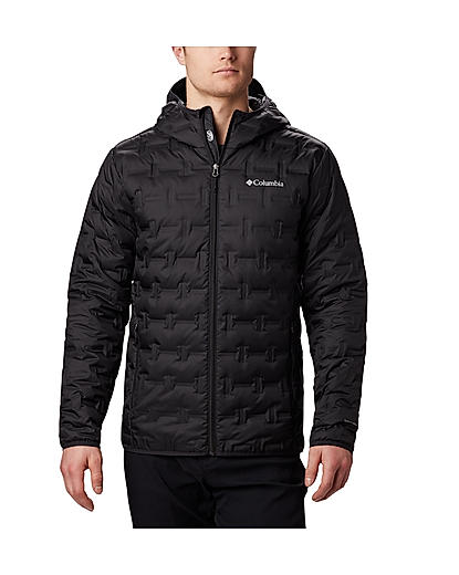 Columbia Men Black Delta Ridge Down Hooded Jacket 