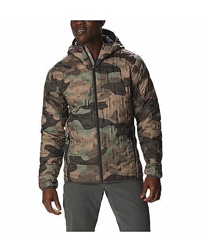 Columbia Men Green Delta Ridge Down Hooded Jacket 