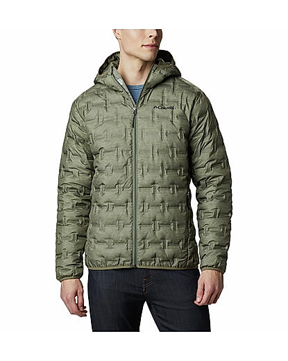 Columbia Men Green Delta Ridge Down Hooded Jacket 