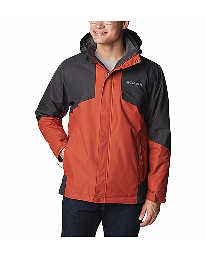 Columbia Men Orange Bugaboo II Fleece Interchange Jacket 