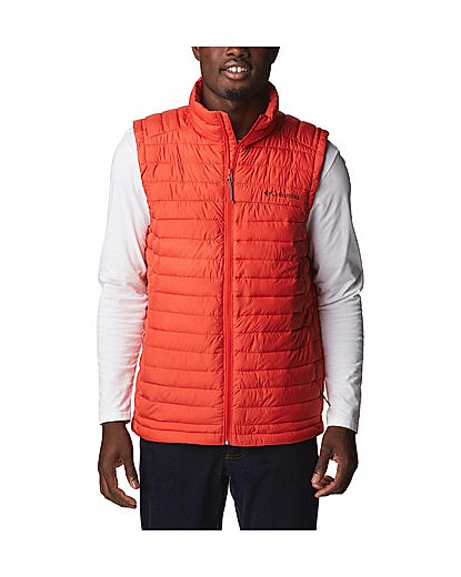 Columbia Men Orange Silver Falls Vest Jacket 