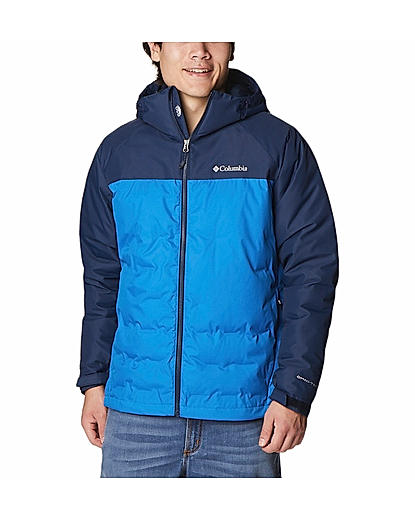 Columbia Men Blue Grand Trek II Down Hooded Jacket 